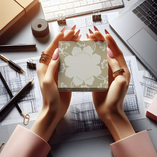 Elegante Golden Floral Ornamental Vintag Post-it Klebezettel