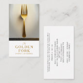 Elegante Golden Fork Parco Civico-Ciani Visitenkarte (Vorne/Hinten)