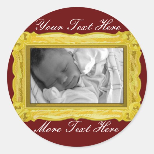 Elegante Golden Frame Stickers (Vorderseite)