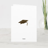 Elegante Golden Gratulationen Graduate Abschluss Karte (Rückseite)