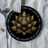 Elegante Golden Lotus Blume Das Licht in mir ... Button (Beispiel)