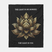Elegante Golden Lotus Blume Das Licht in mir ... Fleecedecke (Vorderseite)