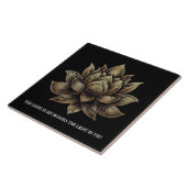 Elegante Golden Lotus Blume Das Licht in mir ... Fliese (Seite)