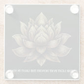 Elegante Golden Lotus Blume Das Licht in mir ... Glasuntersetzer (Rückseite)