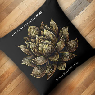 Elegante Golden Lotus Blume Das Licht in mir ... Kissen