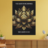 Elegante Golden Lotus Blume Das Licht in mir ... Leinwanddruck (Insitu (Wohnzimmer))