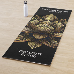 Elegante Golden Lotus Blume Das Licht in mir ... Yogamatte