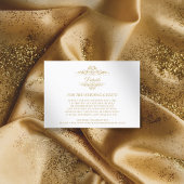 Elegante Golden Luxe Hochzeitskarte Begleitkarte
