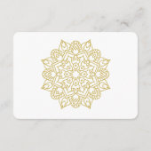 Elegante Golden Mandala Wedding Enclosure Card Begleitkarte (Rückseite)