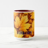Elegante Golden Maple Leaf Tasse mit individuellem (Zentrum)