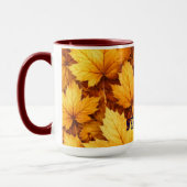 Elegante Golden Maple Leaf Tasse mit individuellem (Links)