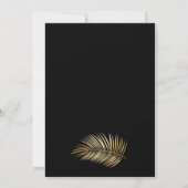 Elegante Golden Palm Branch Wedding Save The Date (Rückseite)