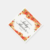 Elegante Golden Poppy Baby Dusche Serviette (Ecke)