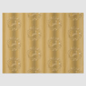 Elegante Golden Rentier and Wreaths Weihnachten Seidenpapier (Vorderseite)