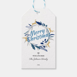 Elegante Golden Rentier Weihnachtsfeier Geschenkanhänger