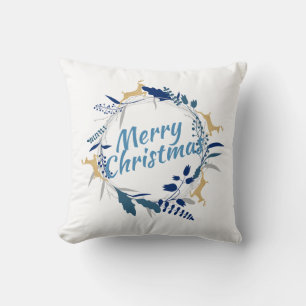 Elegante Golden Rentier Weihnachtsfeier Kissen