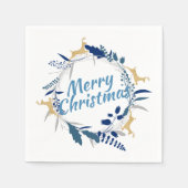 Elegante Golden Rentier Weihnachtsfeier Serviette (Vorderseite)