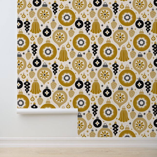 Elegante Golden Retro Tapete (Anwendung)