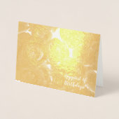 Elegante Golden Rose Geburtstagskarte Folienkarte (Vorderseite)