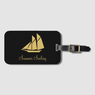 Elegante Golden Sailing Yacht Gepäckanhänger