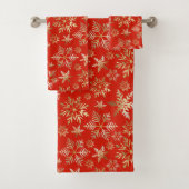 Elegante Golden Snowflakes Badhandtuch Set (Insitu)
