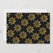 Elegante Golden Snowflakes Einladung (Rückseite)