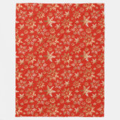 Elegante Golden Snowflakes Fleecedecke (Vorderseite)