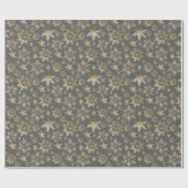 Elegante Golden Snowflakes Gran Café Geschenkpapier (Flach)