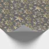 Elegante Golden Snowflakes Gran Café Geschenkpapier (Ecke)