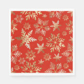 Elegante Golden Snowflakes Serviette (Vorderseite)
