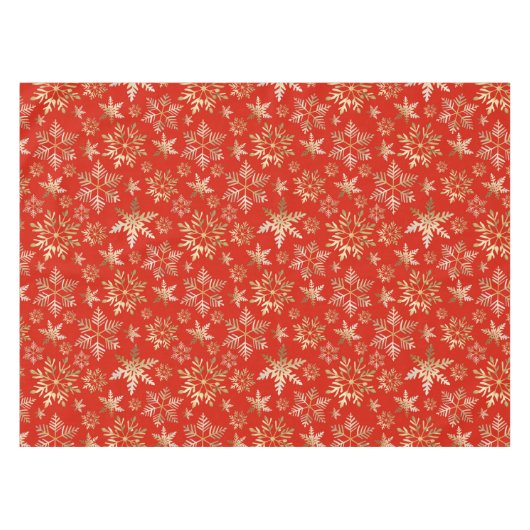 Elegante Golden Snowflakes Tischdecke (Vorderseite (Horizontal))