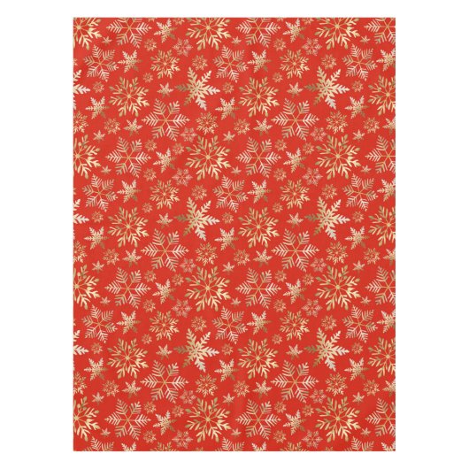 Elegante Golden Snowflakes Tischdecke (Vorderseite)