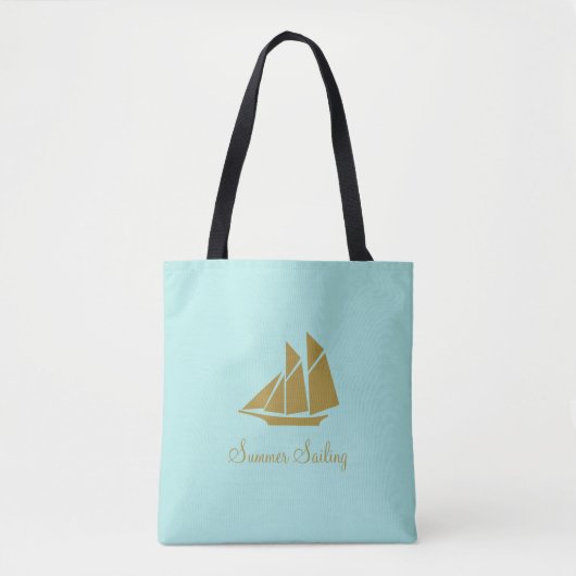 Elegante Golden Summer Sailing Tasche (Vorderseite)