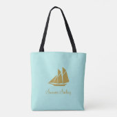 Elegante Golden Summer Sailing Tasche (Rückseite)