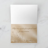 Elegante Golden Swans Dankeschön Karte (Innenseite)