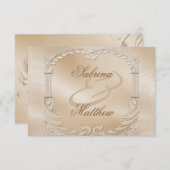 Elegante Golden Swans Formal Empfang Card Einladung (Vorne/Hinten)