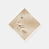 Elegante Golden Swans Serviette (Ecke)