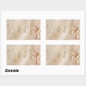 Elegante Golden Swans Wedding Wine Label Sticker (Blatt)