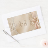 Elegante Golden Swans Wedding Wine Label Sticker (Umschlag)