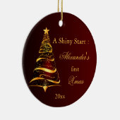 Elegante Golden Tree Baby Keramik Ornament (Rechts)