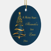 Elegante Golden Tree Baby Keramik Ornament (Rechts)