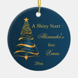 Elegante Golden Tree Baby Keramik Ornament