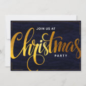 Elegante Golden Trendy Script Einladung (Vorderseite)