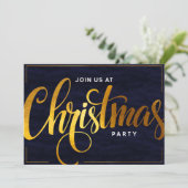 Elegante Golden Trendy Script Einladung (Stehend Vorderseite)