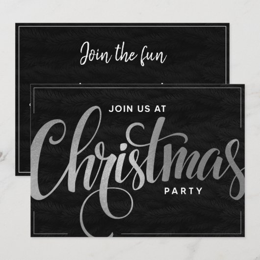 Elegante Golden Trendy Script Einladung (Vorne/Hinten)