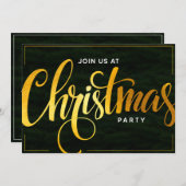 Elegante Golden Trendy Script Parco Civico-Ciani Einladung (Vorne/Hinten)