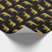 Elegante Golden Trumping Elephants Geschenkpapier (Ecke)