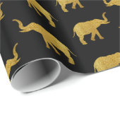 Elegante Golden Trumping Elephants Geschenkpapier (Rolleneckpunkt)