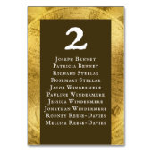 Elegante Golden Wedding Reception Tischnummer (Vorderseite)