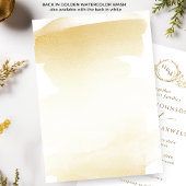 Elegante Golden Yellow Monogram Wedding Einladung